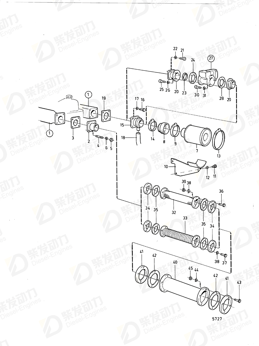 VOLVO Weld flange 842004 Drawing